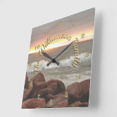 Wellenbrecher 0893 quadratische wanduhr (Winkel)