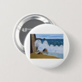 Wellenbrecher am Strand Button (Vorne & Hinten)