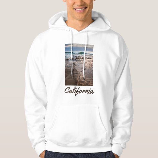 Wellenbrecher am Strand, Kalifornien Hoodie (Vorderseite)