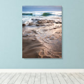 Wellenbrecher am Strand, Kalifornien Leinwanddruck (Insitu (Holzboden))