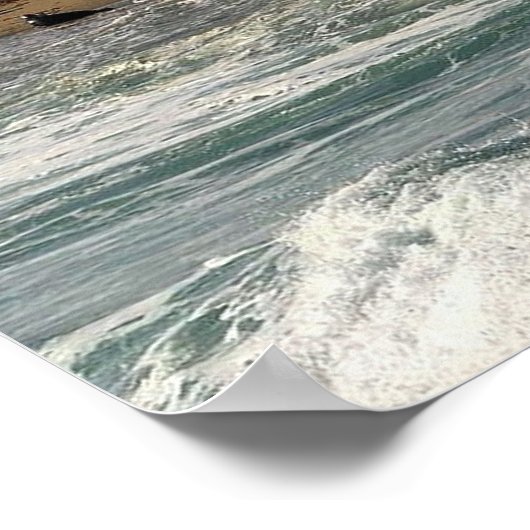 Wellenbrecher auf Pier Poster (Ecke)