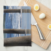 Wellenbrecher unter dem Pier am Myrtle Beach Geschirrtuch (Viertel Falte)