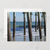 Wellenbrecher unter dem Pier am Myrtle Beach Postkarte (Vorne/Hinten)