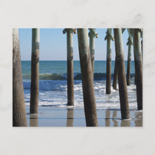 Wellenbrecher unter dem Pier am Myrtle Beach Postkarte