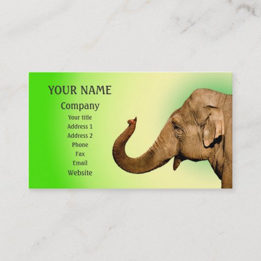 WellenElefant Visitenkarte (Vorderseite)