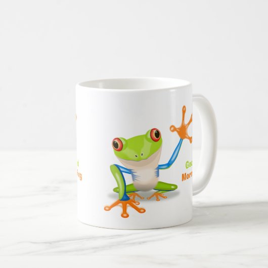 Wellenender mit Augen Baumfrosch Kaffeetasse (VorderseiteRechts)