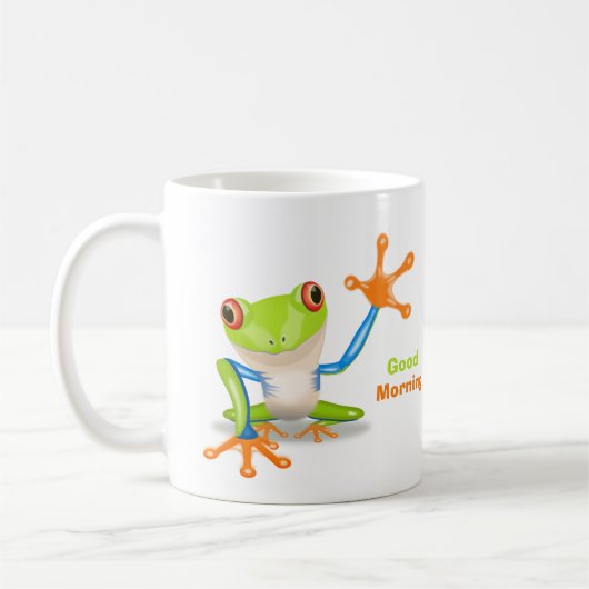 Wellenender mit Augen Baumfrosch Kaffeetasse (Links)