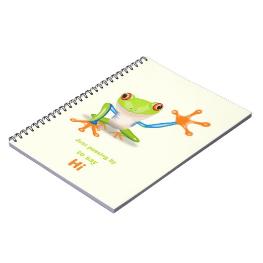 Wellenender mit Augen Baumfrosch Notizblock (Linke Seite)