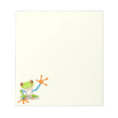 Wellenender mit Augen Baumfrosch Notizblock (Vorderseite)