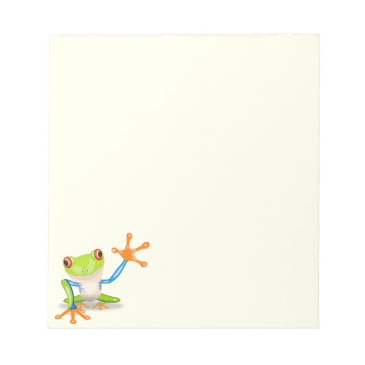 Wellenender mit Augen Baumfrosch Notizblock (Vorderseite)