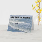 WELLENFANG/HABEN COOLEN GEBURTSTAG KARTE (Gelbe Blume)