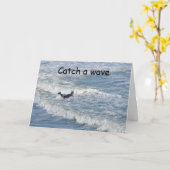 WELLENFANG/HABEN COOLEN GEBURTSTAG KARTE (Gelbe Blume)