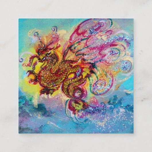 WELLENFANTASIE QUADRATISCHE VISITENKARTE (Rückseite)