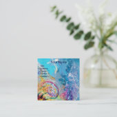 WELLENFANTASIE QUADRATISCHE VISITENKARTE (Stehend Vorderseite)