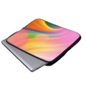 Wellenfarbhintergrund Laptopschutzhülle (Vorne Knopf)
