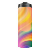 Wellenfarbhintergrund Thermosbecher (Vorderseite)