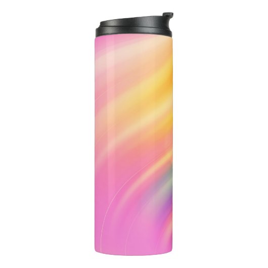 Wellenfarbhintergrund Thermosbecher (Nach links gedreht)