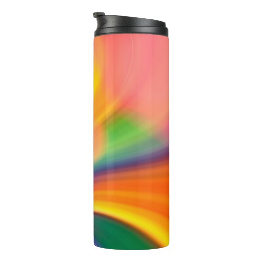 Wellenfarbhintergrund Thermosbecher (Nach rechts gedreht)
