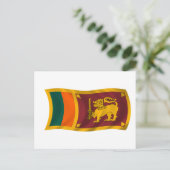 Wellenflagge in Sri Lanka Postkarte (Stehend Vorderseite)