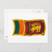 Wellenflagge in Sri Lanka Postkarte (Vorne/Hinten)