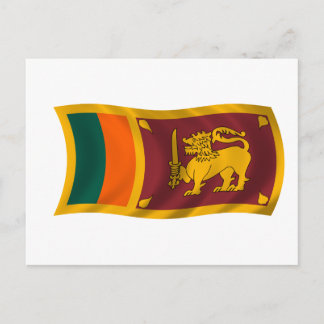Wellenflagge in Sri Lanka Postkarte