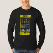 Wellenform-Synth-Nerd-Synthese für Kaffee und Modu T-Shirt (Vorderseite)