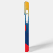 Wellenformen in Gelb, Blau und Rot Case-Mate iPhone Hülle (Rückseite / Links)
