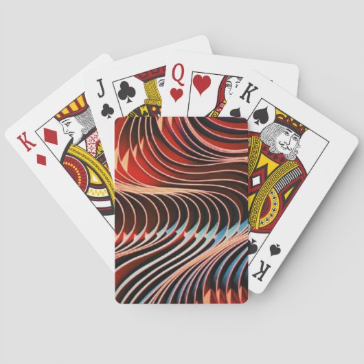 Wellenförmige Farben Spielkarten (Rückseite)