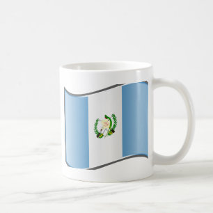 Wellenförmige Guatemala-Flagge Kaffeetasse