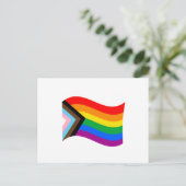 Wellenförmige Progress Pride-Flagge Postkarte (Stehend Vorderseite)