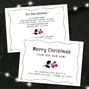 Wellenförmige rote Beeren zur Weihnachtszeit beweg Ankündigung