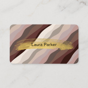 Wellenförmige Streifen Elegante moderne geschwunge Visitenkarte