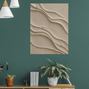 Wellenförmige Textur-Abstrakte Wandkunst aus Sandd Poster
