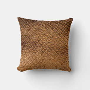 Wellenförmige Textur Hintergrund Bronze-Schlangenl Kissen