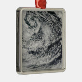 Wellenförmige Wellenwolken 2 Silbernes Ornament (Rechts)