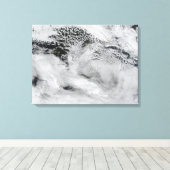 Wellenförmige Wellenwolken Leinwanddruck (Insitu (Holzboden))