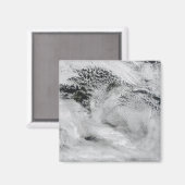 Wellenförmige Wellenwolken Magnet (Vorderseite/Rückseite)