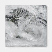 Wellenförmige Wellenwolken Magnet (Vorne)