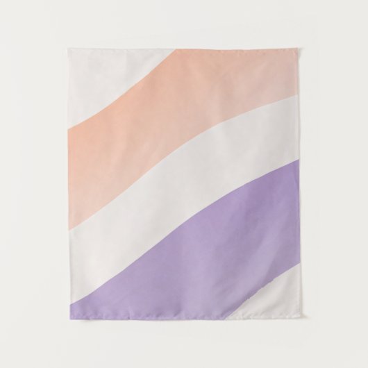 Wellenförmiger Gradient Beruhigende Linien Wandteppich (Vorderseite)
