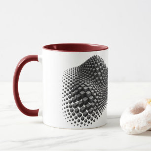 Wellenförmiger Metallwürfel Tasse