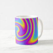 wellenförmiger Regenbogen Kaffeetasse (VorderseiteRechts)