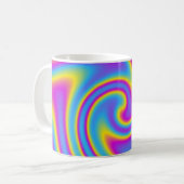 wellenförmiger Regenbogen Kaffeetasse (Vorderseite Links)