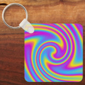 wellenförmiger Regenbogen Schlüsselanhänger (Vorderseite)