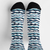 Wellenförmiges Muster Socken (Oben)