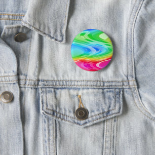 Wellenförmiges Regenbogenmuster Button