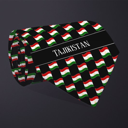 Wellenförmiges Tadschikistan-Flaggenmuster Krawatte