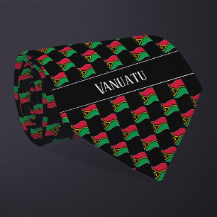 Wellenförmiges Vanuatu-Flaggenmuster Krawatte