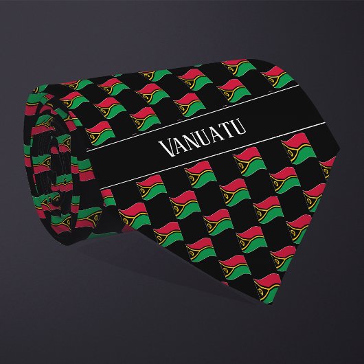 Wellenförmiges Vanuatu-Flaggenmuster Krawatte