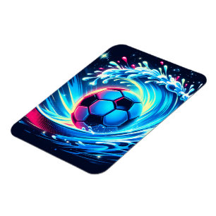 Wellenfußballball Futuristische Ozeanfußball-Surf Magnet