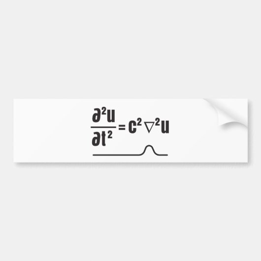 Wellengleichung Autoaufkleber (Vorne)